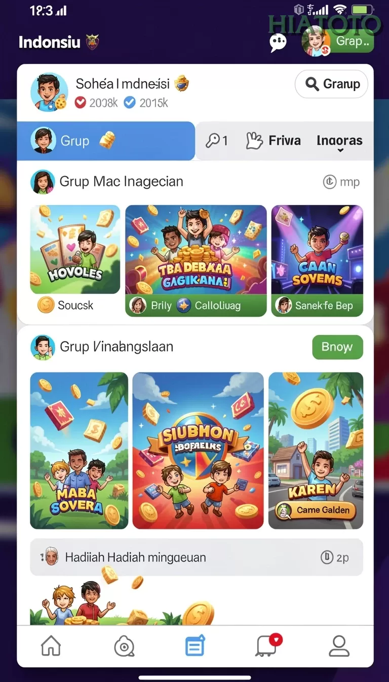 Cuplikan layar RP888 — halaman utama
